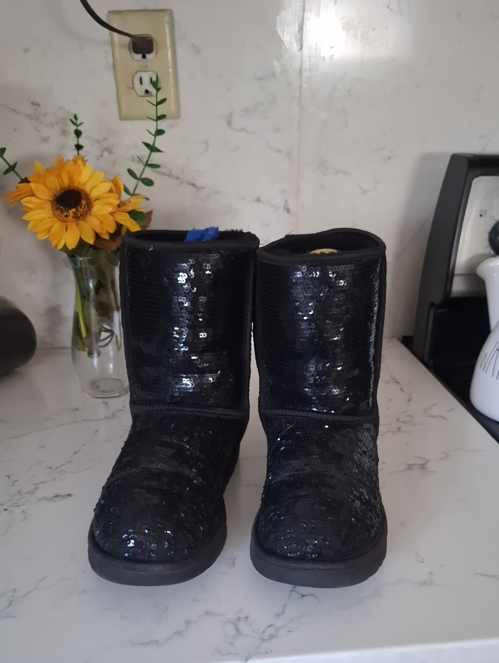 UGG Black Sequin Short Women's Boots